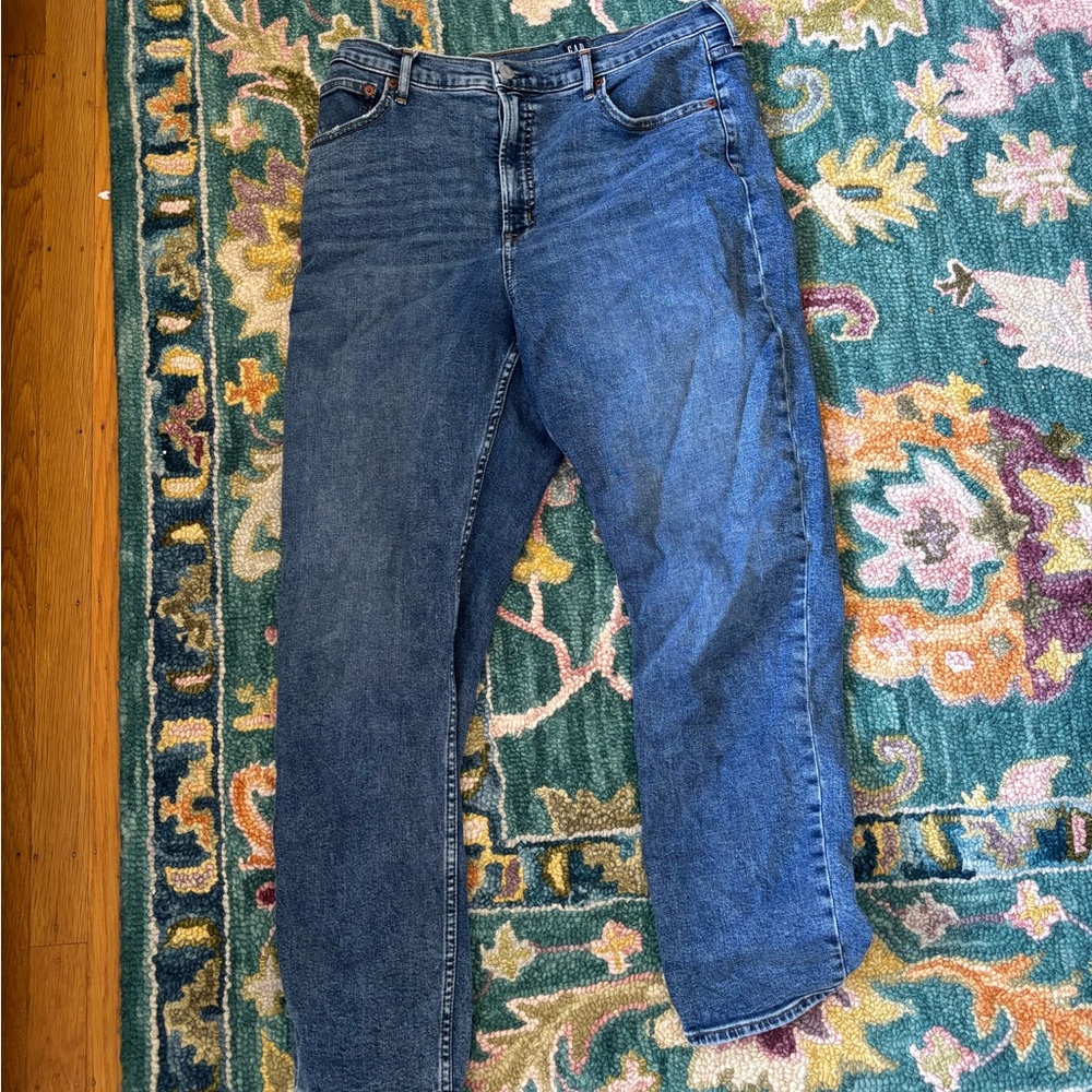 GAP cigarette jeans straight size 33 / 16 medium wash denim